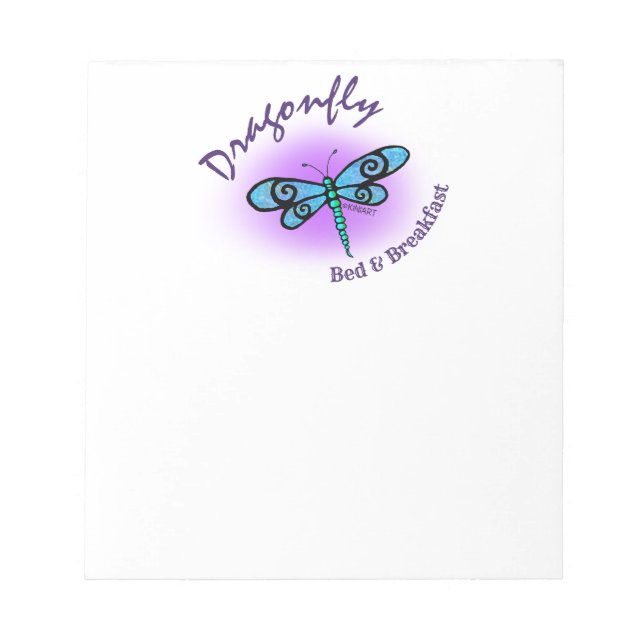 KiniArt Dragonfly Note Pad Anteckningsblock (Framsida)