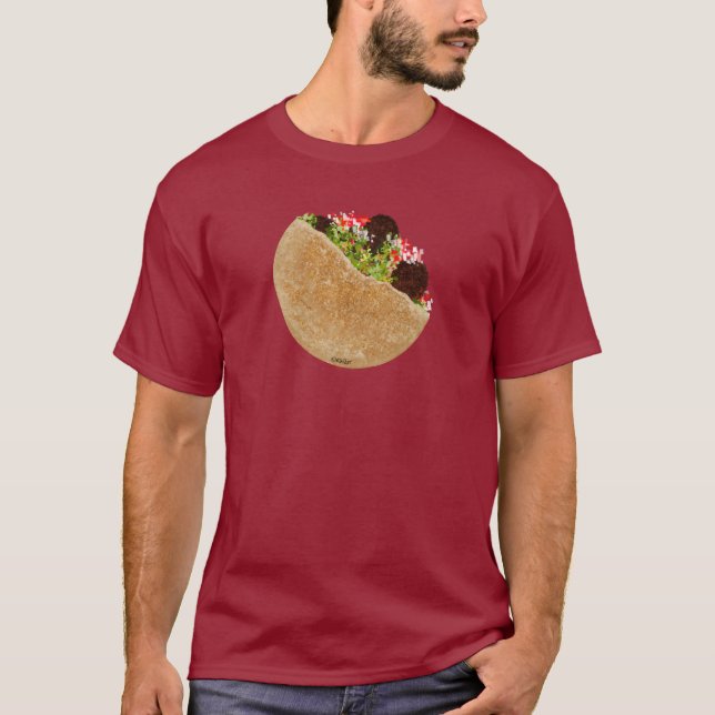 KiniArt Falafel Sandwich T-Shirt (Framsida)