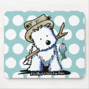 KiniArt Fishing Westie Mousepad Musmatta