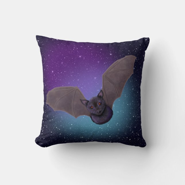 KiniArt Fladdermus Halloween Kudde (Framsida)