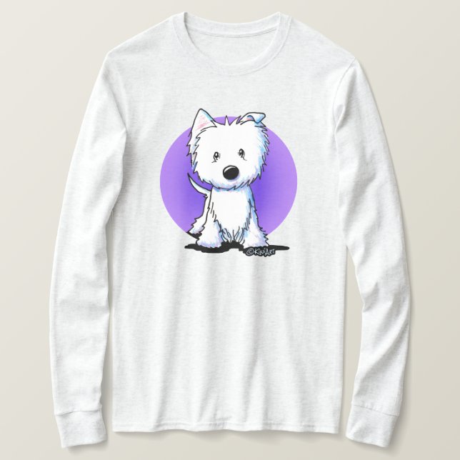 KiniArt Floppy Ear Westie T Shirt (Design framsida)