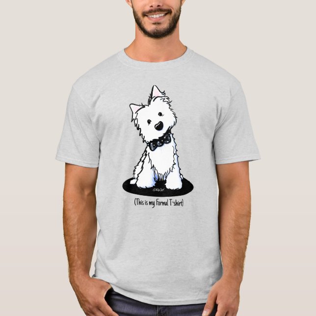 KiniArt Formal Bära Westie T-Shirt (Framsida)