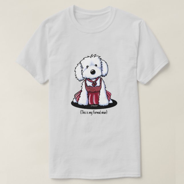 KiniArt Formell Klänning Malteser T-Shirt (Design framsida)