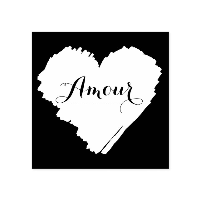 KiniArt Fransk Heart Stämpel (Tryck)