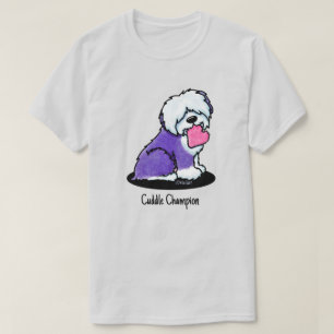 KiniArt Gamla engelska Sheepdog T Shirt