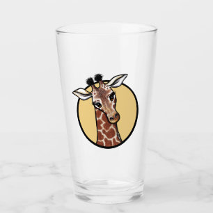 KiniArt Giraffe Älskare Glass Kopp