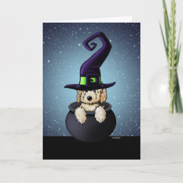 KiniArt Goldendoodle Halloween Kort