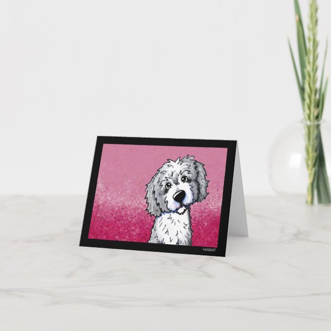 KiniArt Goldendoodle Tack Kort (Framsida)
