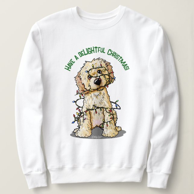 KiniArt Goldendoodle - underbar jul T Shirt (Design framsida)