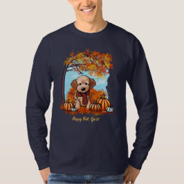 KiniArt Goldendoodle-Valp - höst T Shirt