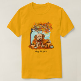 KiniArt Goldendoodle-Valp - höst T Shirt