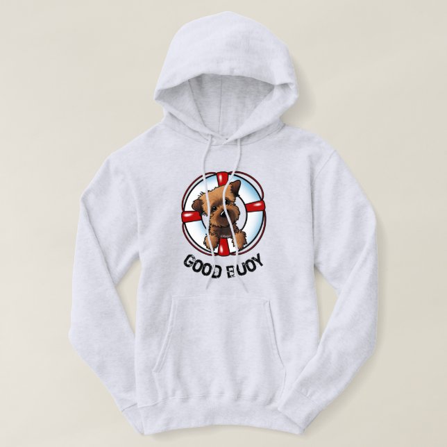 KiniArt Gräns Terrier Rädding Buoy T-Shirt Hoodie (Design framsida)