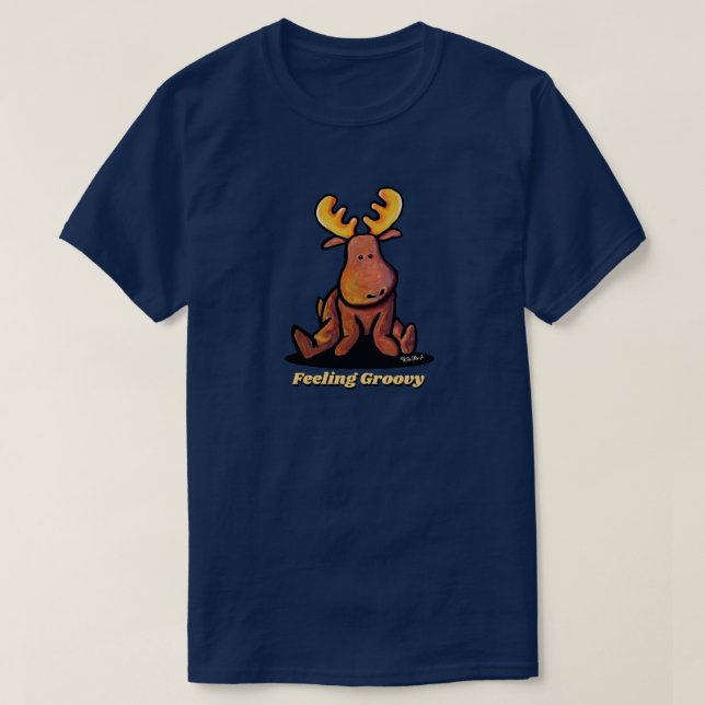 KiniArt Groovy Moose T Shirt (Design framsida)