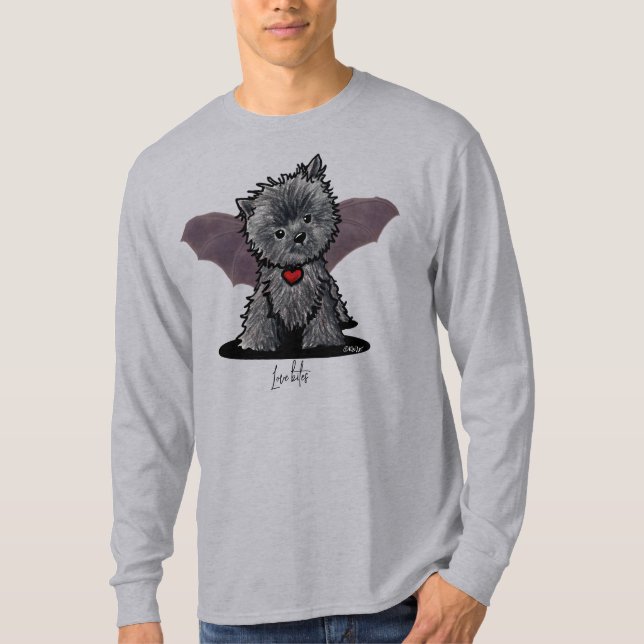 KiniArt Halloween Affenpinscher T-Shirt (Framsida)