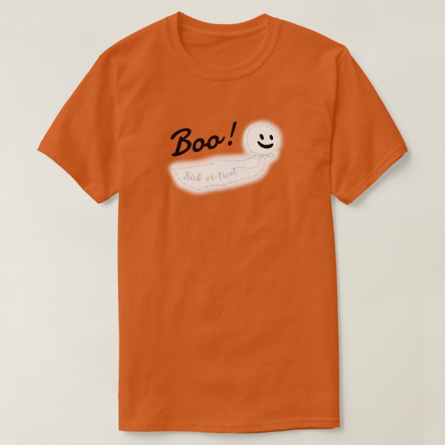 KiniArt Halloween-spöke T Shirt (Design framsida)