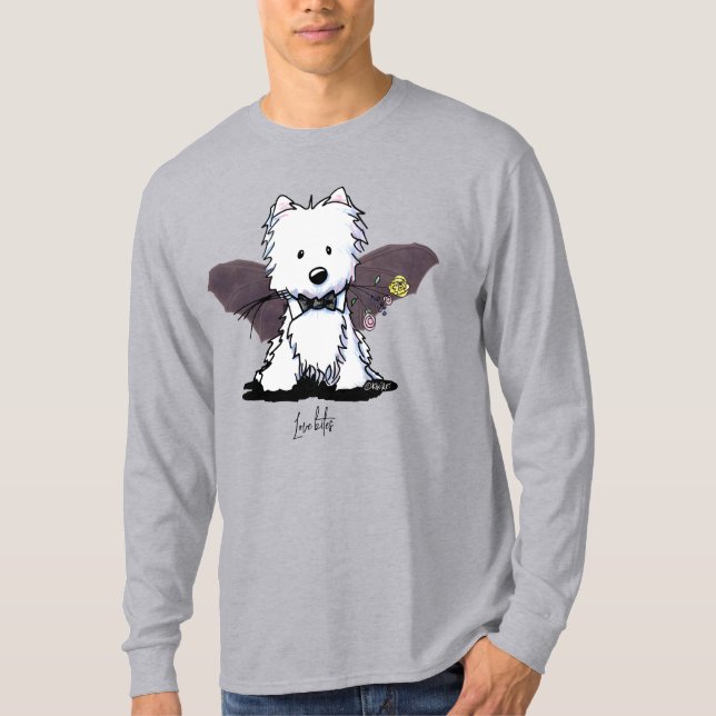 KiniArt Halloween Westie Terrier T-Shirt (Framsida)