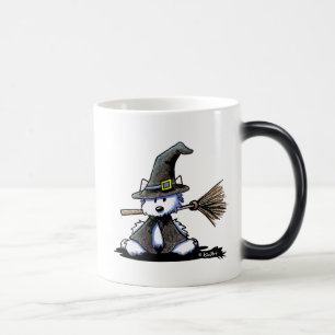 KiniArt Halloween Westie Witch Magisk Mugg