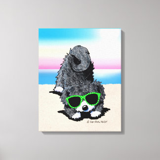 KiniArt Havanese Hund Beach Canvastryck