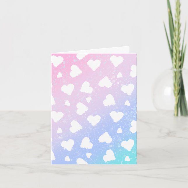 KiniArt Hearts Valentines day-kort Tack Kort (Framsida)