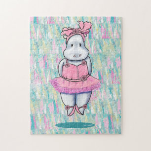 KiniArt Hippo Ballerina Pussel