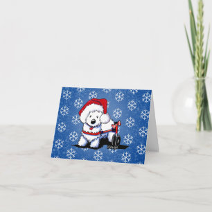 KiniArt Hjul Westie Julkort Helgkort