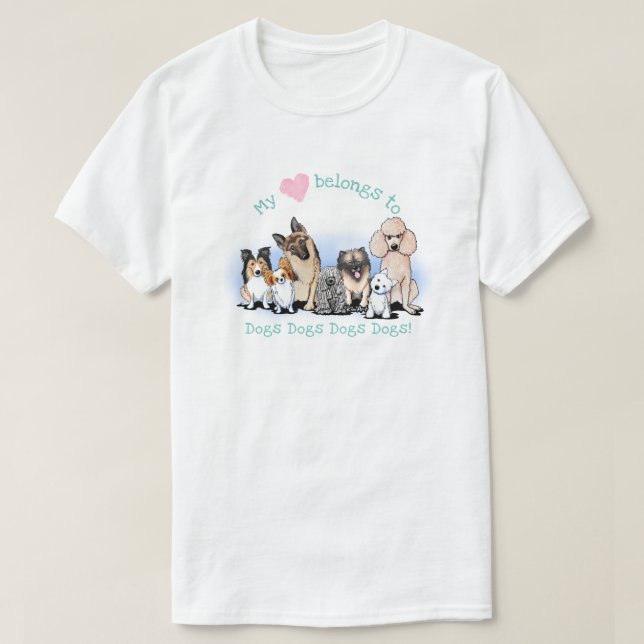 KiniArt Hund älskare T-Shirt (Design framsida)