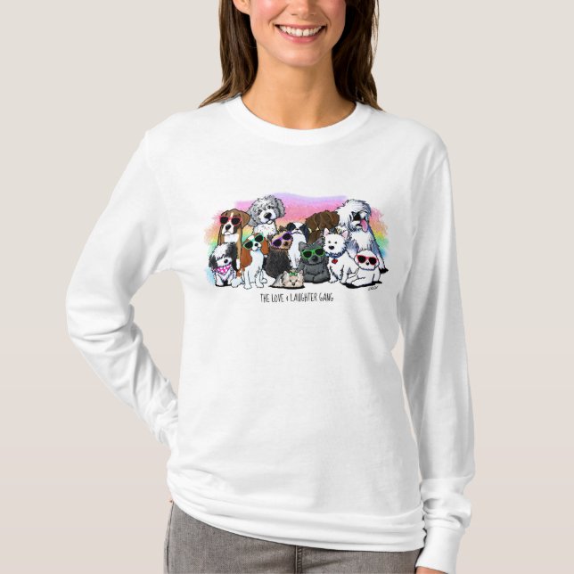 KiniArt Hundar Hund Älskare T-Shirt (Framsida)