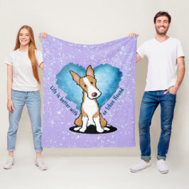 KiniArt Ibizan Hound Fleece Blanket
