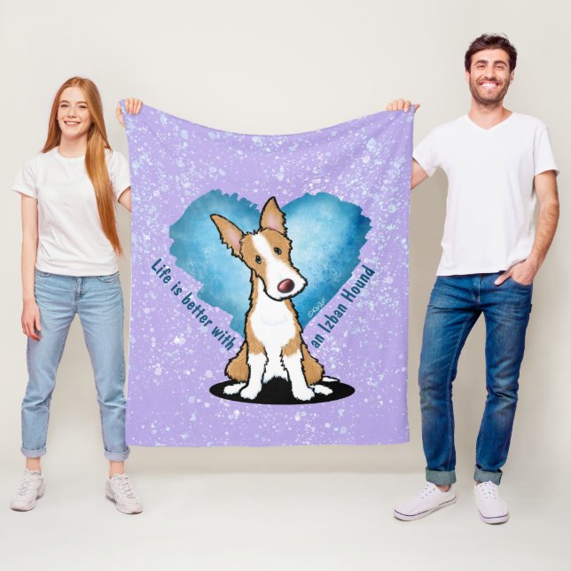 KiniArt Ibizan Hound Fleece Blanket (På plats)