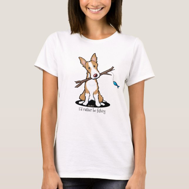 KiniArt Ibizan Hound Hundälskares T-Shirt (Framsida)