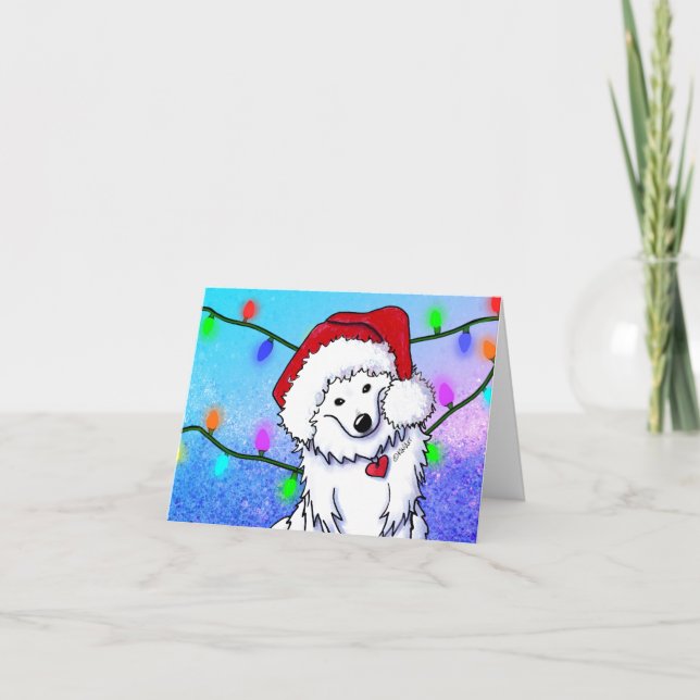 KiniArt jul American Eskie Helgkort (Framsida)