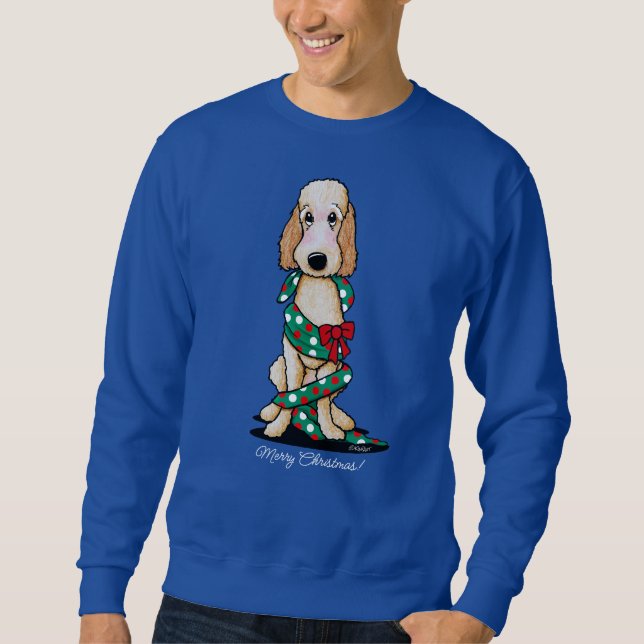 KiniArt jul blond Doodle tröja Lång Ärmad Tröja (Framsida)