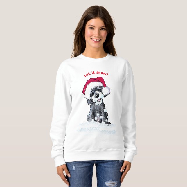 KiniArt jul DoodleMoji Sweatshirt T Shirt (Hel framsida)