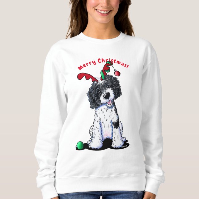 KiniArt jul DoodleMoji Sweatshirt T Shirt (Framsida)