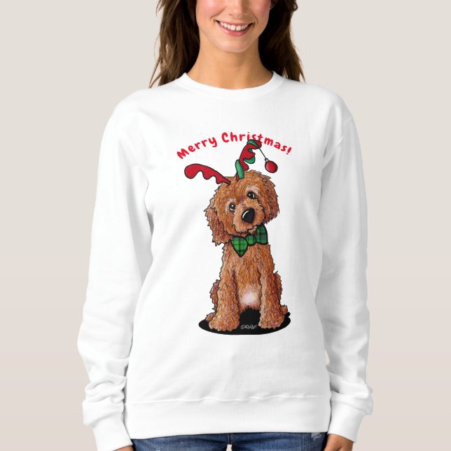 KiniArt jul DoodleMoji Sweatshirt T Shirt (Framsida)