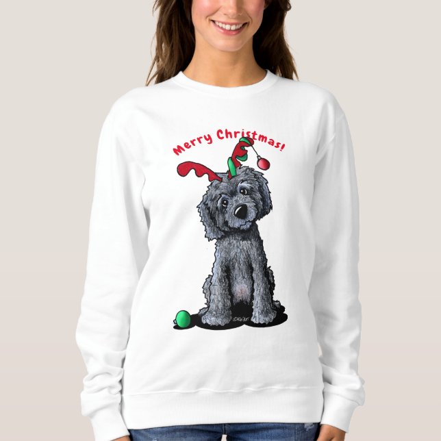 KiniArt jul DoodleMoji Sweatshirt T Shirt (Framsida)