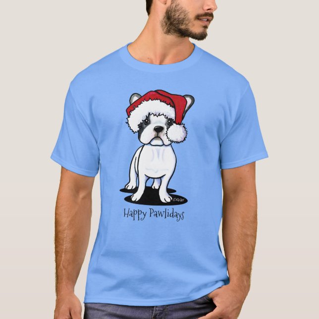 KiniArt jul Frenchie T-Shirt (Framsida)