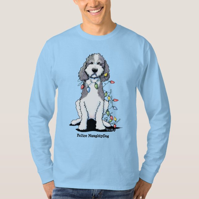 KiniArt jul Parti Doodle T Shirt (Framsida)