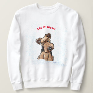 KiniArt jul Welsh Terrier Sweatshirt T Shirt