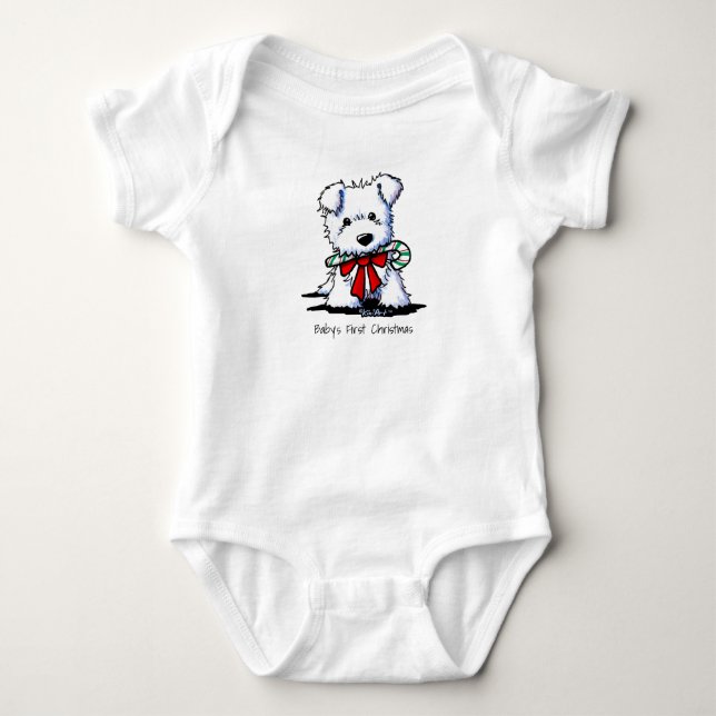 KiniArt-julafton Terrier Puppy T Shirt (Framsida)