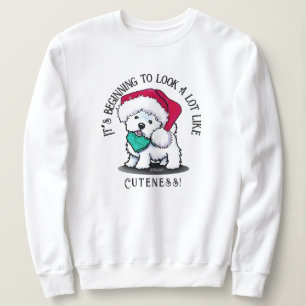 KiniArt-julen Cutieface Westie Sweatshirt T Shirt