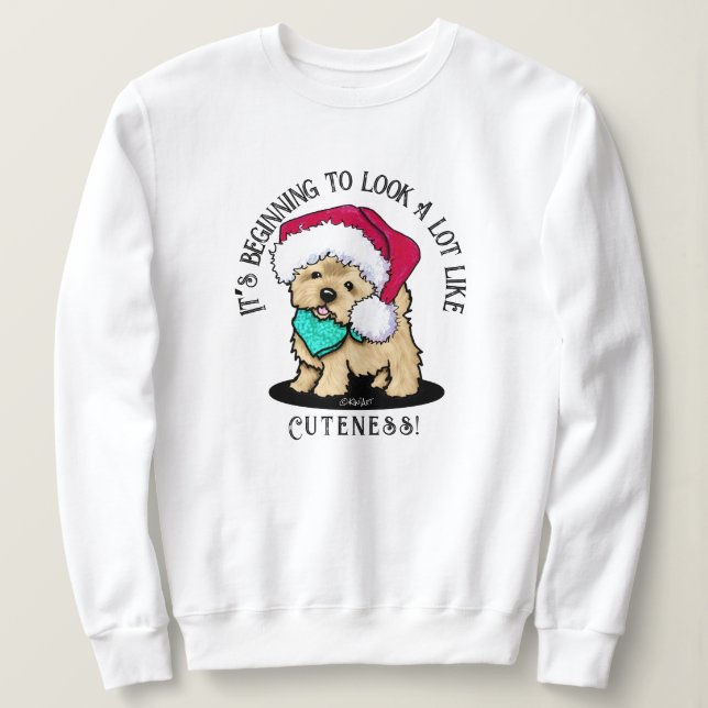 KiniArt-julskjortan Cutieface Cairn Sweatshirt T Shirt (Design framsida)
