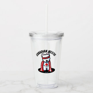 KiniArt kanadensisk Westie-akrylmugg Take Away Mugg