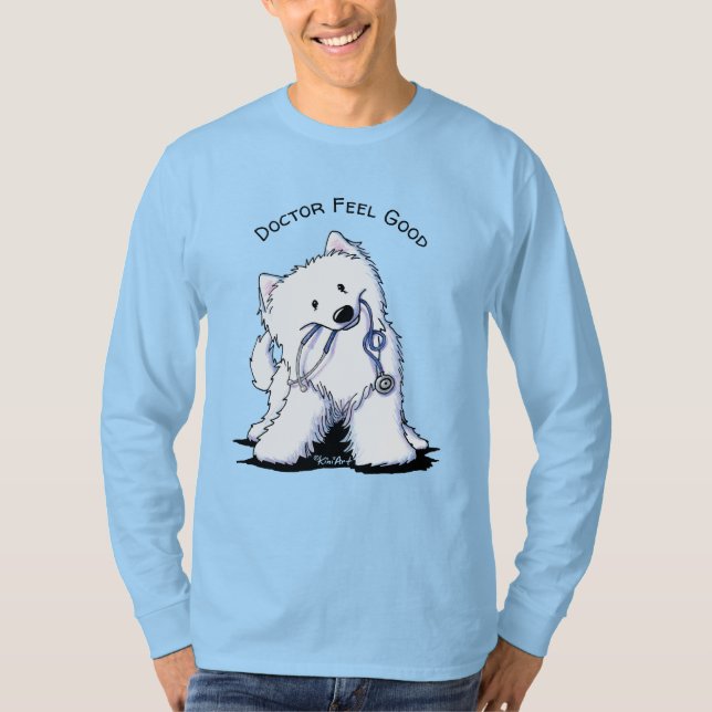 KiniArt Kärlek Doktor Samoyed T Shirt (Framsida)