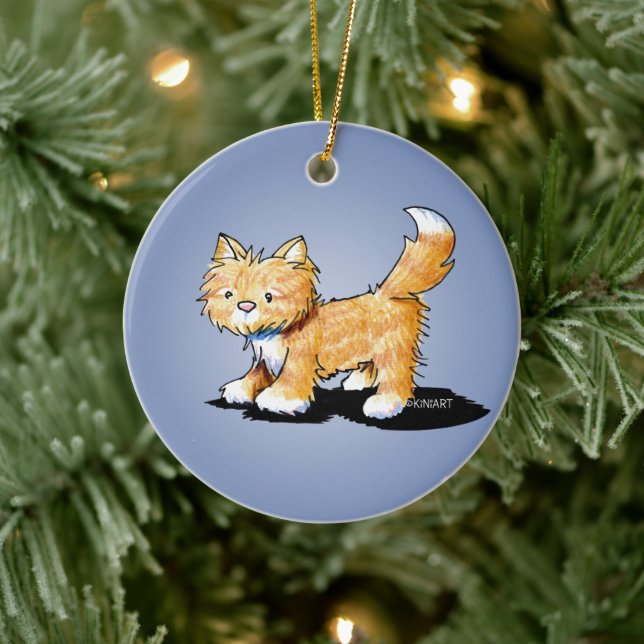 KiniArt Kattunge Julgransprydnad Keramik (Träd)
