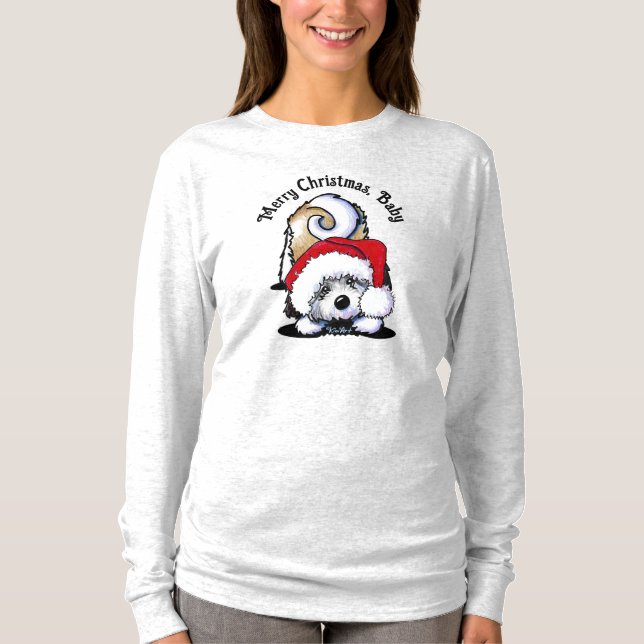 KiniArt Lekfull jul Havanese  T Shirt (Framsida)