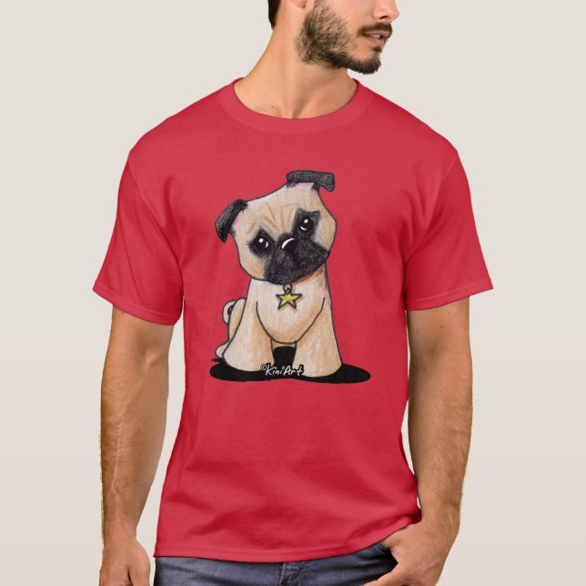 KiniArt Liberty Pug T Shirt (Framsida)