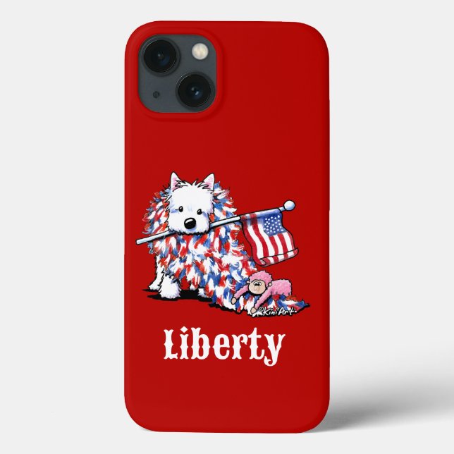 KiniArt Liberty Westie Porträtt (Baksida)