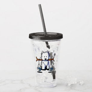 KiniArt Libra Westie Acrylic Tumbler Take Away Mugg