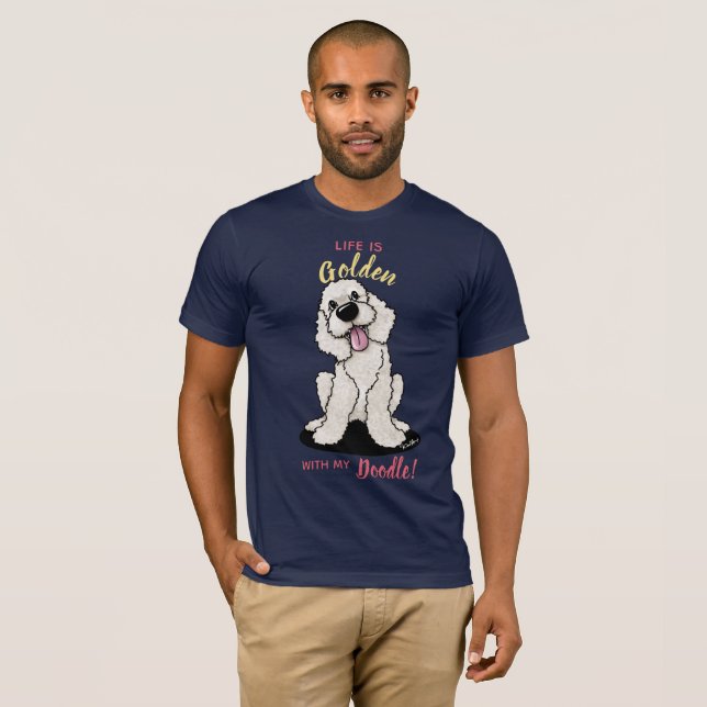 KiniArt Life är Golden DOODLE T-Shirt (Hel framsida)